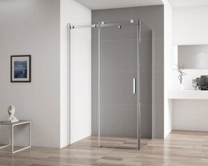 Изображение товара Душевой уголок Cezares STYLUS-SOFT-AH-1-100/80-C-Cr, 100 х 80 х 195 см, стекло прозрачное, цвет профиля хром