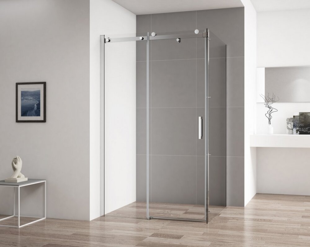 Изображение товара Душевой уголок Cezares STYLUS-SOFT-AH-1 110x80 см стекло прозрачное хром