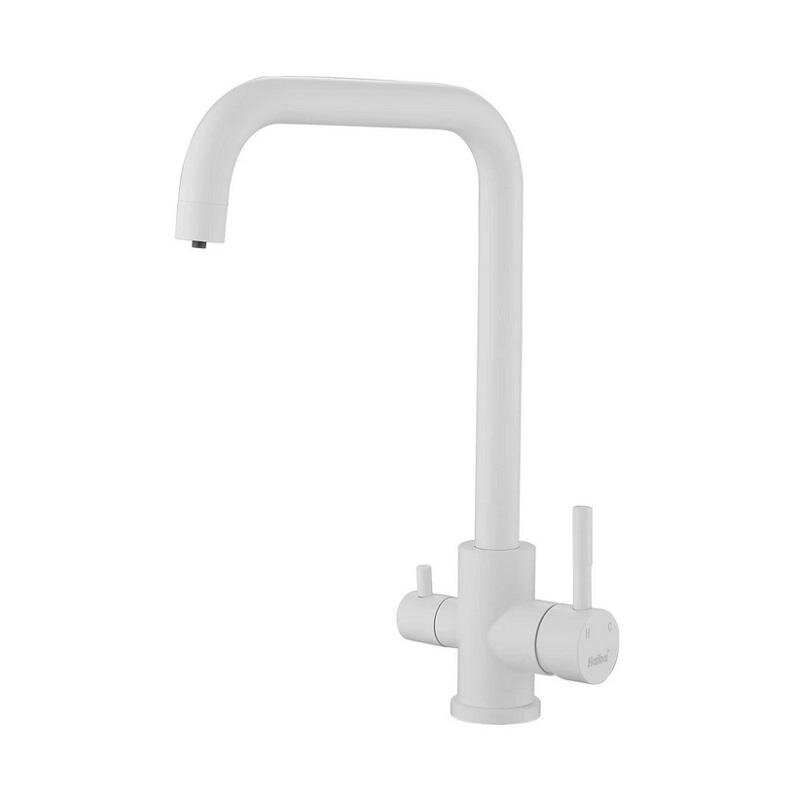 Изображение товара Смеситель для кухонной мойки Haiba HB76820-8, с подключением к фильтру, белый матовый