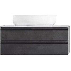 Изображение товара Тумба под раковину Kolpa-san Alexis 547190, 80 см, подвесная, со столешницей, цвет dark concrete