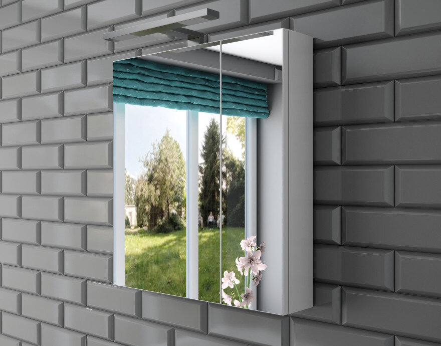 Изображение товара Зеркальный шкаф Эстет Monaco 60 навесной белый Россия