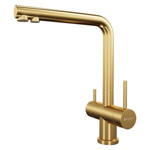 Изображение товара Смеситель TopZero TPZ 301 GOLD, для кухонной мойки, с подключением к фильтру, PVD золото