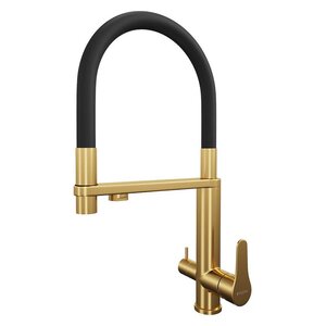 Изображение товара Смеситель TopZero TPZ 305 GOLD, для кухонной мойки, с подключением к фильтру, PVD золото