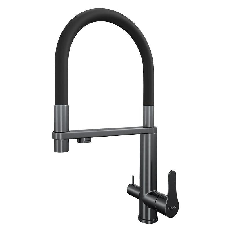 Изображение товара Смеситель TopZero TPZ 305 TITAN, для кухонной мойки, с подключением к фильтру, PVD титан