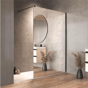 Изображение товара Kolpa-San Calypso 661260 Walk-in 120 см зеркальное стекло черный профиль