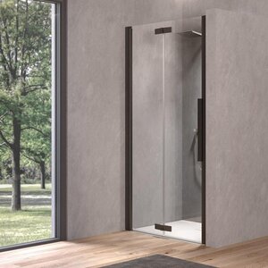 Изображение товара Душевая дверь Kolpa-San Polaris Fold 516430/516440, 100 см, левая/правая, стекло прозрачное, профиль черный