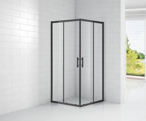 Изображение товара Душевой уголок Cezares ECO-O-A-2-90-C-NERO, 90 х 90 х 190 см, стекло прозрачное