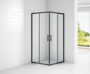 Изображение товара Душевой уголок Cezares ECO-O-A-2-90-C-NERO, 90 х 90 х 190 см, стекло прозрачное