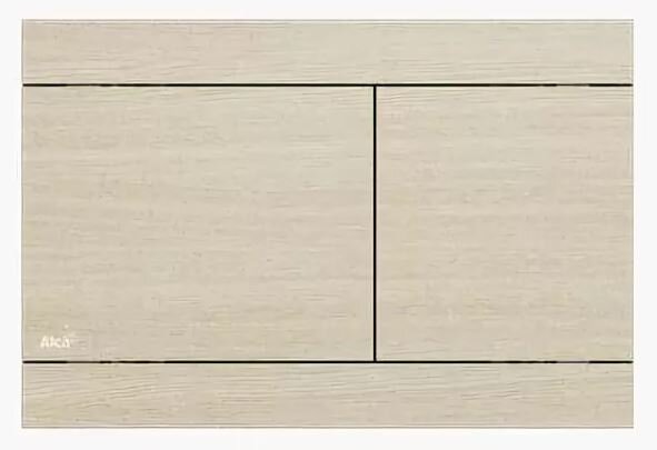 Изображение товара Клавиша смыва AlcaPlast Flat Wood Fun белый дуб механическая для унитаза