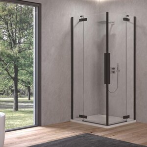 Изображение товара Душевой уголок Kolpa-San Polaris 515350, 90 x 90 см, стекло прозрачное, профиль черный