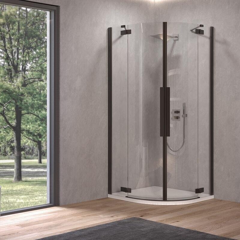 Изображение товара Душевой уголок Kolpa-San Polaris 515400 100x100 см с черным профилем