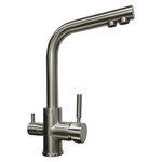 Смеситель Wellinox WIX 302 SS, для кухонной мойки, с подключением к фильтру, нержавеющая сталь - фото 1