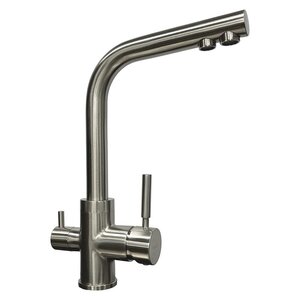 Изображение товара Смеситель Wellinox WIX 302 SS, для кухонной мойки, с подключением к фильтру, нержавеющая сталь