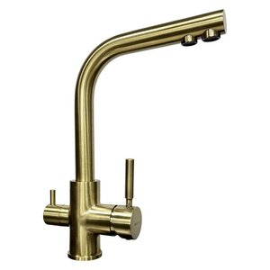 Изображение товара Wellinox WIX 302 BR - смеситель для кухонной мойки с фильтром, бронза