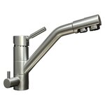 Смеситель Wellinox WIX 301 STCR, для кухонной мойки, с подключением к фильтру, хром матовый - фото 1
