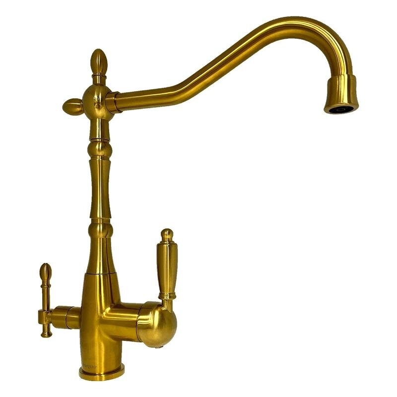 Изображение товара TopZero Brad GOLD - смеситель для кухонной мойки с фильтром, золото