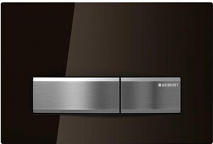 Изображение товара Клавиша смыва Geberit Sigma 50, 115.788.SQ.5, механическая, цвет хром/коричневый