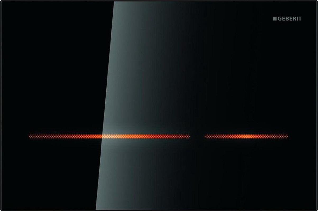 Изображение товара Клавиша смыва Geberit Sigma 80 116.090.SG.1, сенсорная, цвет черный