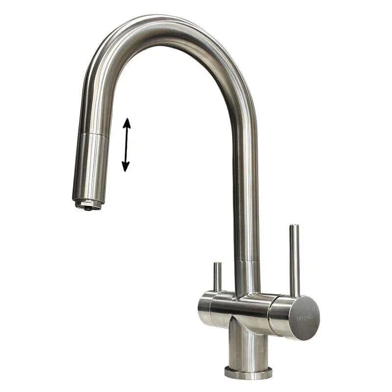 Изображение товара Смеситель TopZero TPZ 304 INOX, для кухонной мойки, с подключением к фильтру, нержавеющая сталь