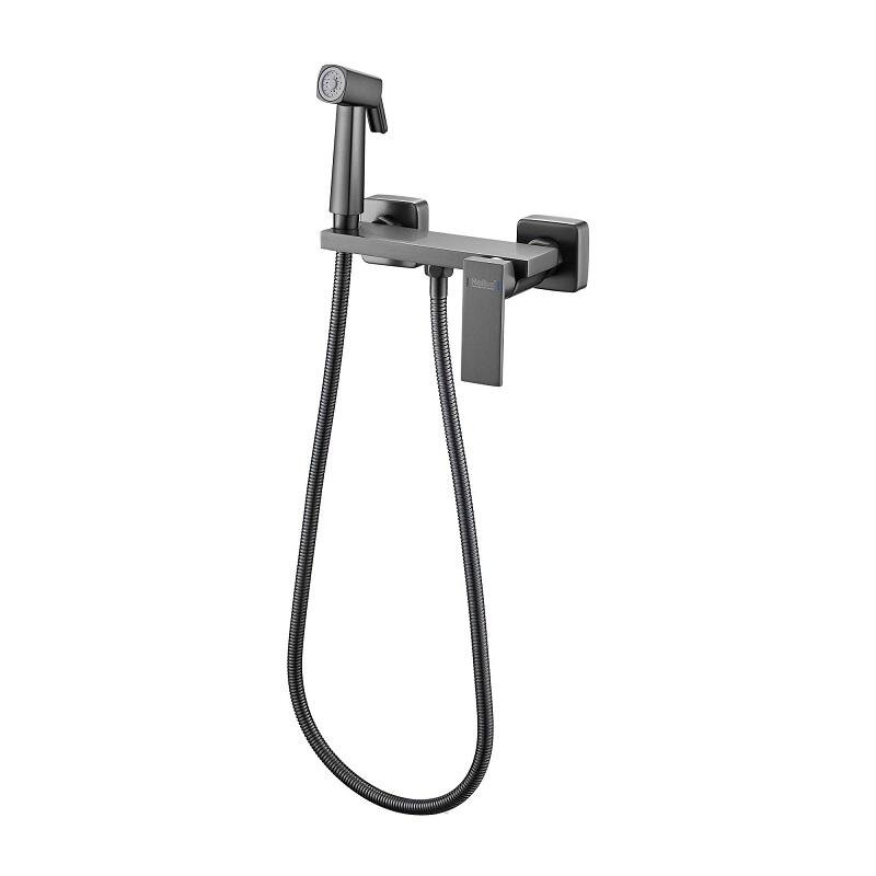 Изображение товара Гигиенический душ Haiba, HB5517-3, со смесителем, оружейная сталь Изображение товара Гигиенический душ Haiba, HB5517-3, со смесителем, оружейная сталь