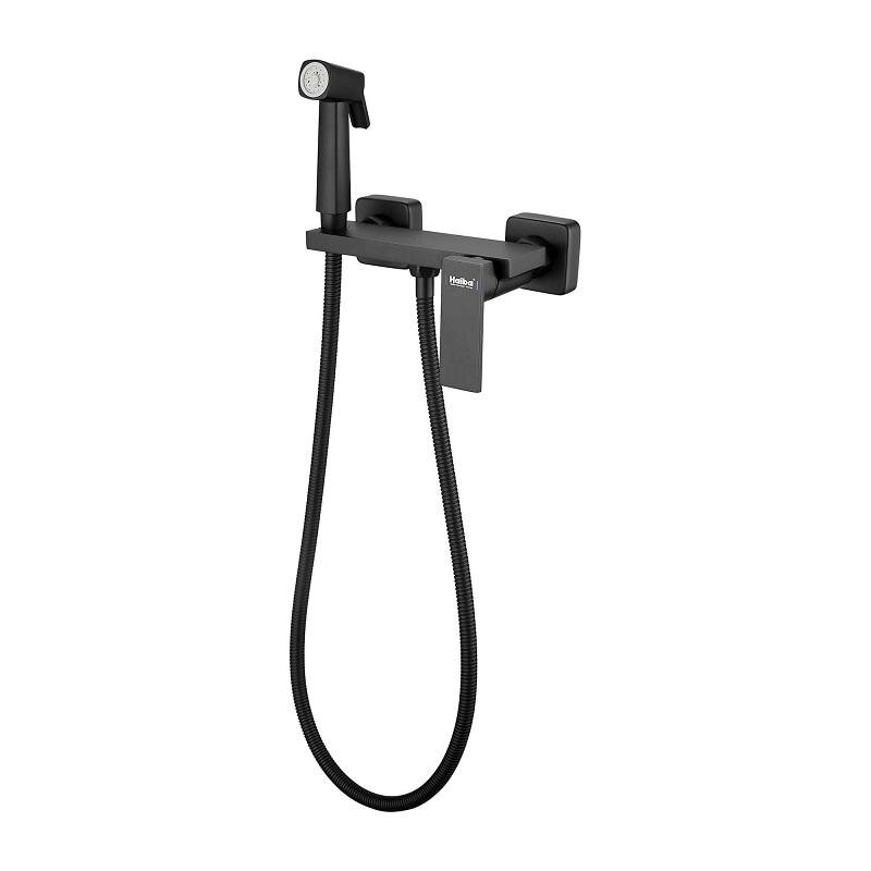 Изображение товара Гигиенический душ Haiba, HB5517-7, со смесителем, черный матовый