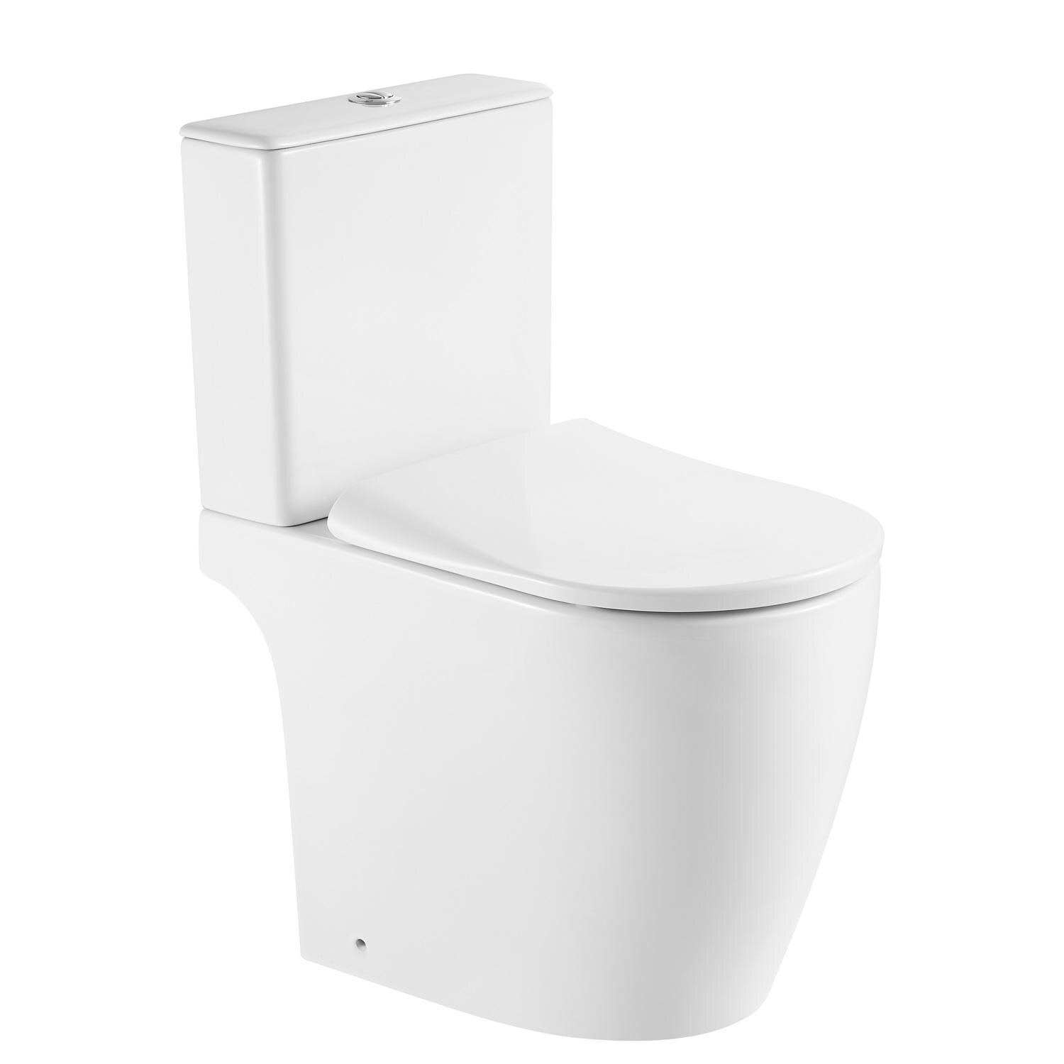 Изображение товара Унитаз-компакт Black&White Gravity 6650W, безободковый, крышка-сиденье с микролифтом, смыв торнадо, белый