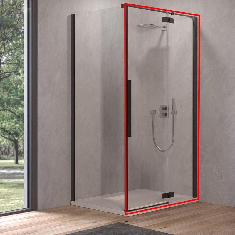 Изображение товара Kolpa-San Polaris 90x200 см, черный профиль, стекло 8 мм