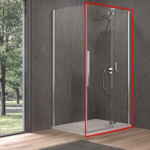 Изображение товара Душевая дверь Kolpa-San Polaris 515420/515410, 80 см, левая/правая, стекло прозрачное, профиль хром