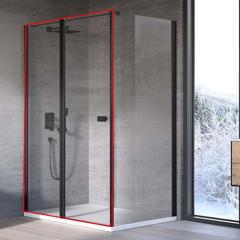 Изображение товара Kolpa-San Andromeda 516630, 120 см, черный профиль, распашная дверь