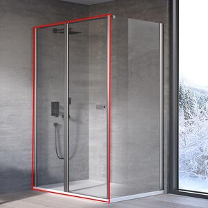 Изображение товара Душевая дверь Kolpa-San Andromeda 516540, 120 см, стекло прозрачное, профиль хром