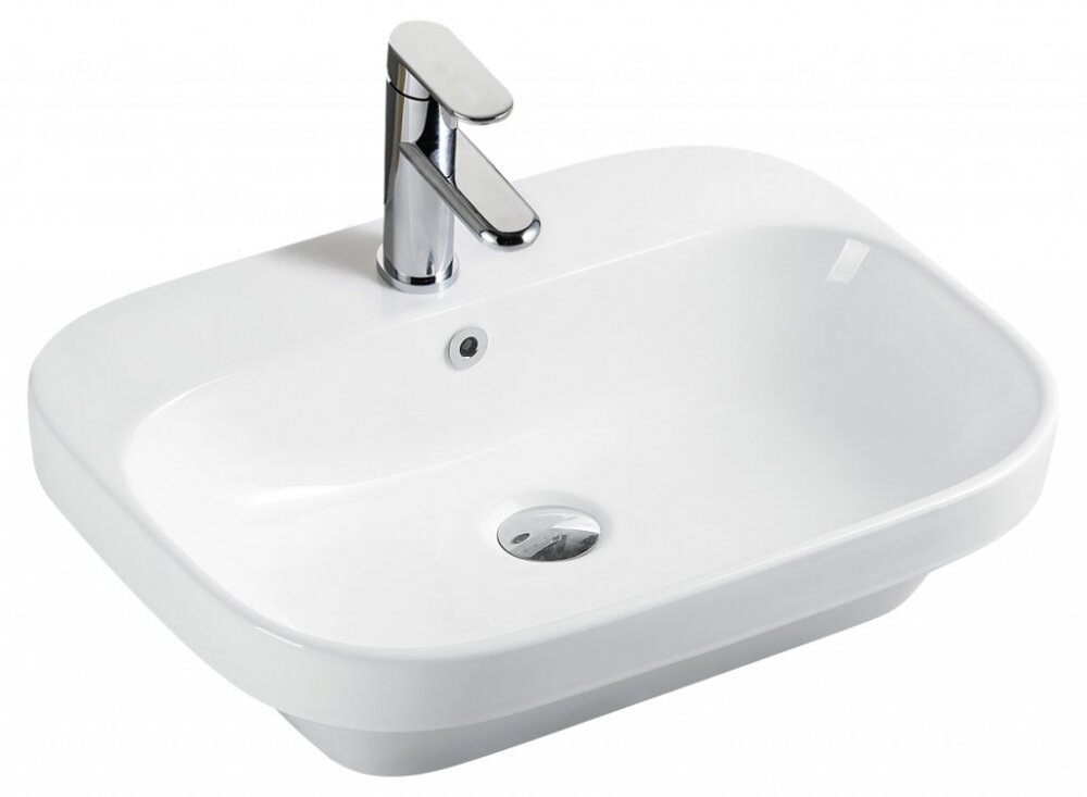 Изображение товара Накладная раковина BelBagno BB6052 61x46 см белая из фаянса, дизайнерская