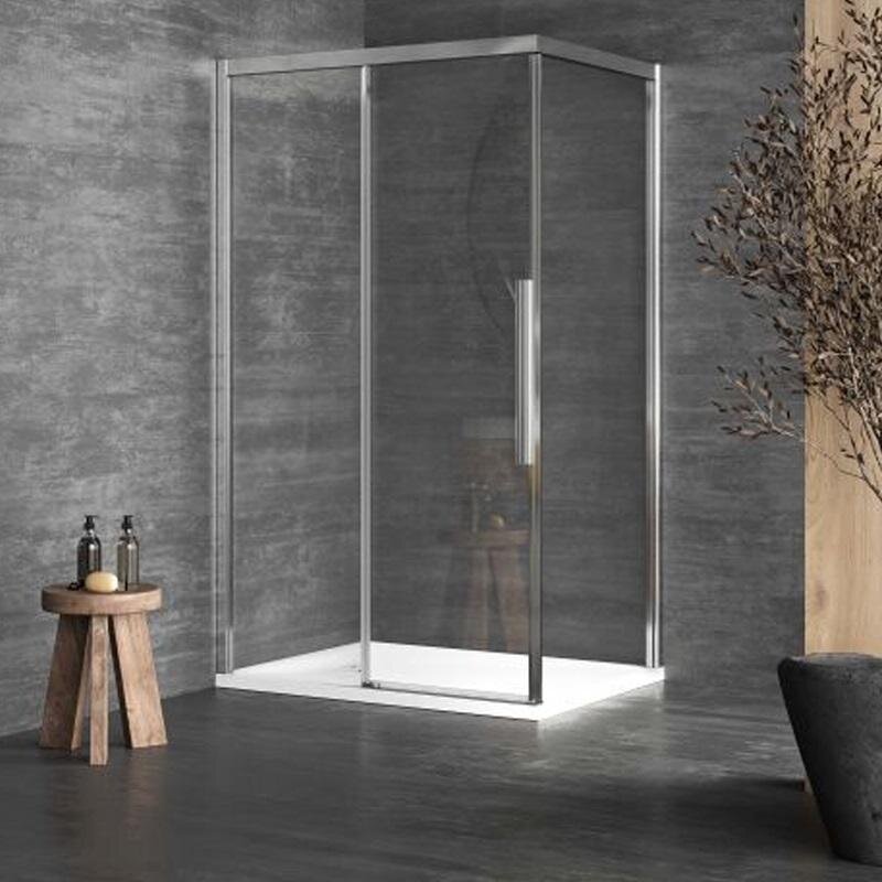 Изображение товара Kolpa-San Libra 100x80 см, прямоугольный уголок, раздвижные двери, 8 мм стекло