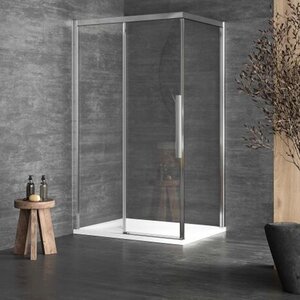 Изображение товара Kolpa-San Libra 100x90 см: прямоугольный душевой уголок, стекло 8 мм, хромовый профиль