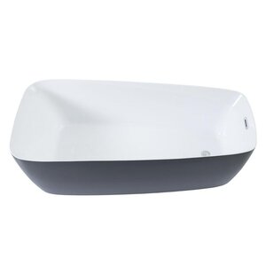 Изображение товара Ванна акриловая Aquanet Family Trend 90778-GW-MB, 170 x 78 см, белая, панель черная матовая