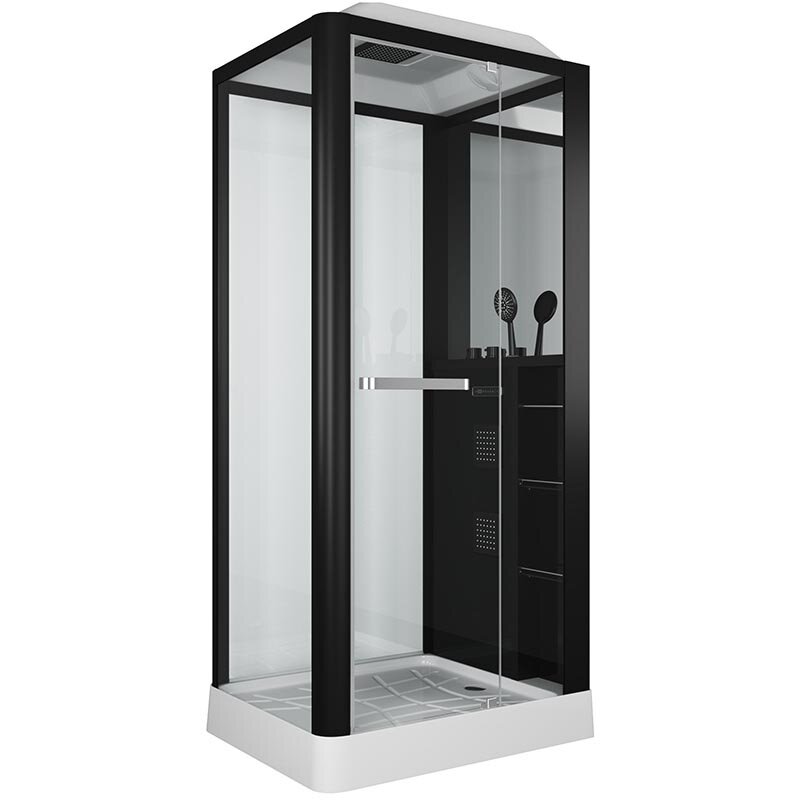 Изображение товара Душевая кабина Grossman Alba GR-222 100x80 см черная с гидромассажем и сенсорным управлением