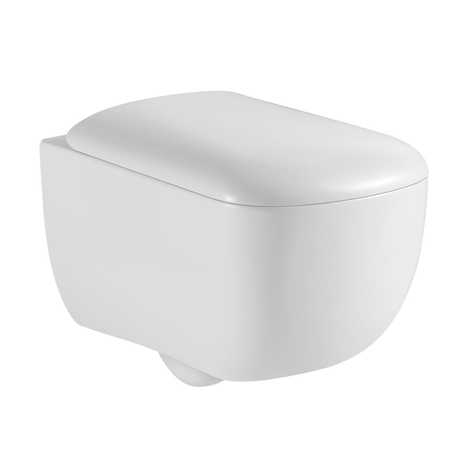 Изображение товара Подвесной унитаз Black&White Gravity 610W00, безободковый, крышка-сиденье с микролифтом, смыв торнадо, белый