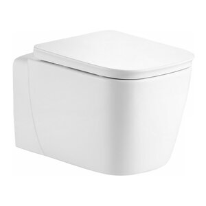 Изображение товара Подвесной унитаз Black&White Gravity 770W00, безободковый, крышка-сиденье с микролифтом, смыв торнадо, белый