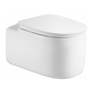 Изображение товара Подвесной унитаз Black&White Gravity 780W00, безободковый, крышка-сиденье с микролифтом, смыв торнадо, белый