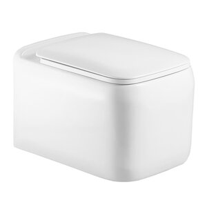 Изображение товара Подвесной унитаз Black&White Gravity 790W00, безободковый, крышка-сиденье с микролифтом, смыв торнадо, белый