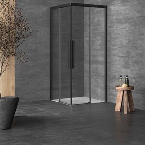 Изображение товара Душевой уголок Kolpa-San Libra 516860 100x100 см, черный профиль, прозрачное стекло