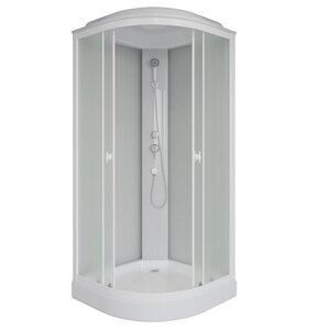 Изображение товара Душевая кабина Niagara Promo P80/13/MT, 80 x 80 см, с крышей, стекло матовое, профиль белый