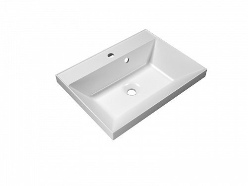 Изображение товара Раковина BelBagno Aurora 60 см из искусственного мрамора, угловая, белая
