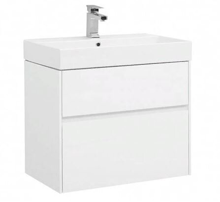 Изображение товара Тумба под раковину Aquanet Бруклин 70 подвесная белая с раковиной Сановит 70