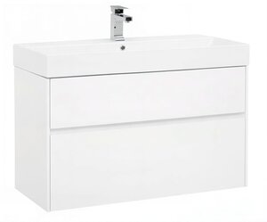 Изображение товара Тумба под раковину Aquanet Бруклин 100 см, подвесная, белая, 00203961