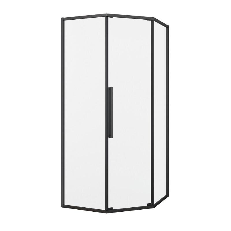 Изображение товара Душевой уголок Black&White 11509090GM, 90 x 90 см, стекло прозрачное, профиль оружейная сталь