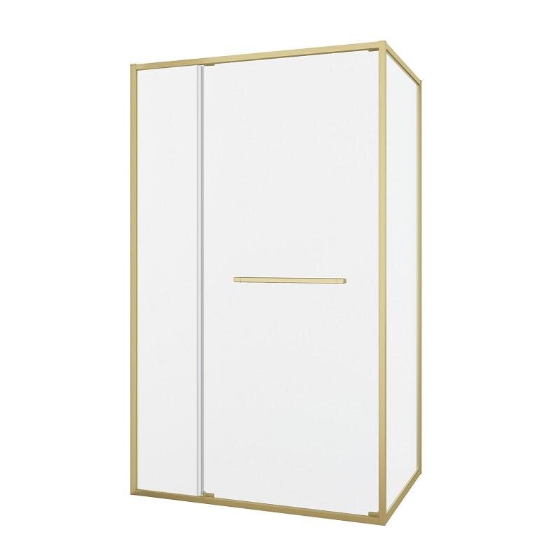 Изображение товара Душевой уголок Black&White 11801290G, 120 x 90 см, стекло прозрачное, профиль брашированное золото