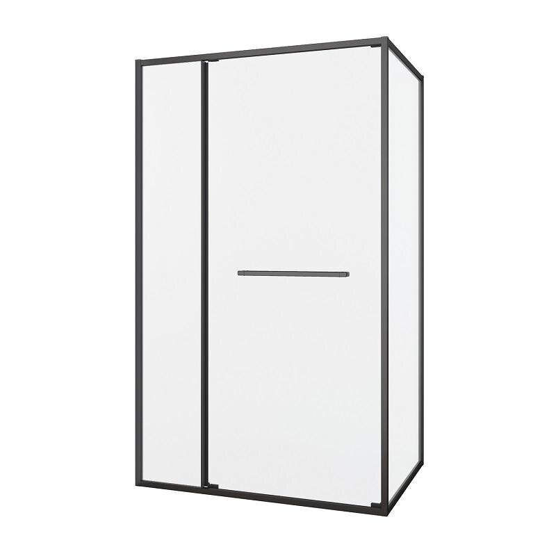 Изображение товара Душевой уголок Black&White 11801290GM, 120 x 90 см, стекло прозрачное, профиль оружейная сталь