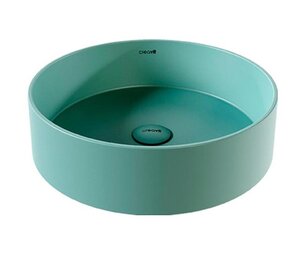 Изображение товара Раковина Creavit Loop LP145-00NY00E-0000, 45 см, фарфор, зеленый нил матовый