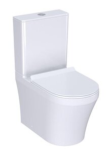 Изображение товара Напольный унитаз RGW SW-06 67420106-01, безободковый, смыв торнадо, сиденье микролифт, белый
