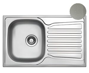 Изображение товара Мойка кухонная Wellinox Comfort COL780.480.GT8K, 78 см, микродекор, нержавеющая сталь